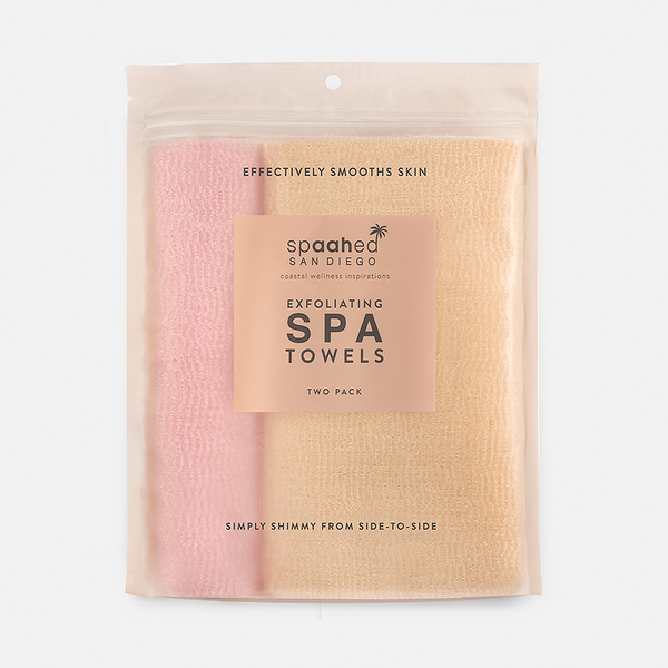 Spaahed Exfoliating Spa Towels 2PK – Bath Accessories Co.