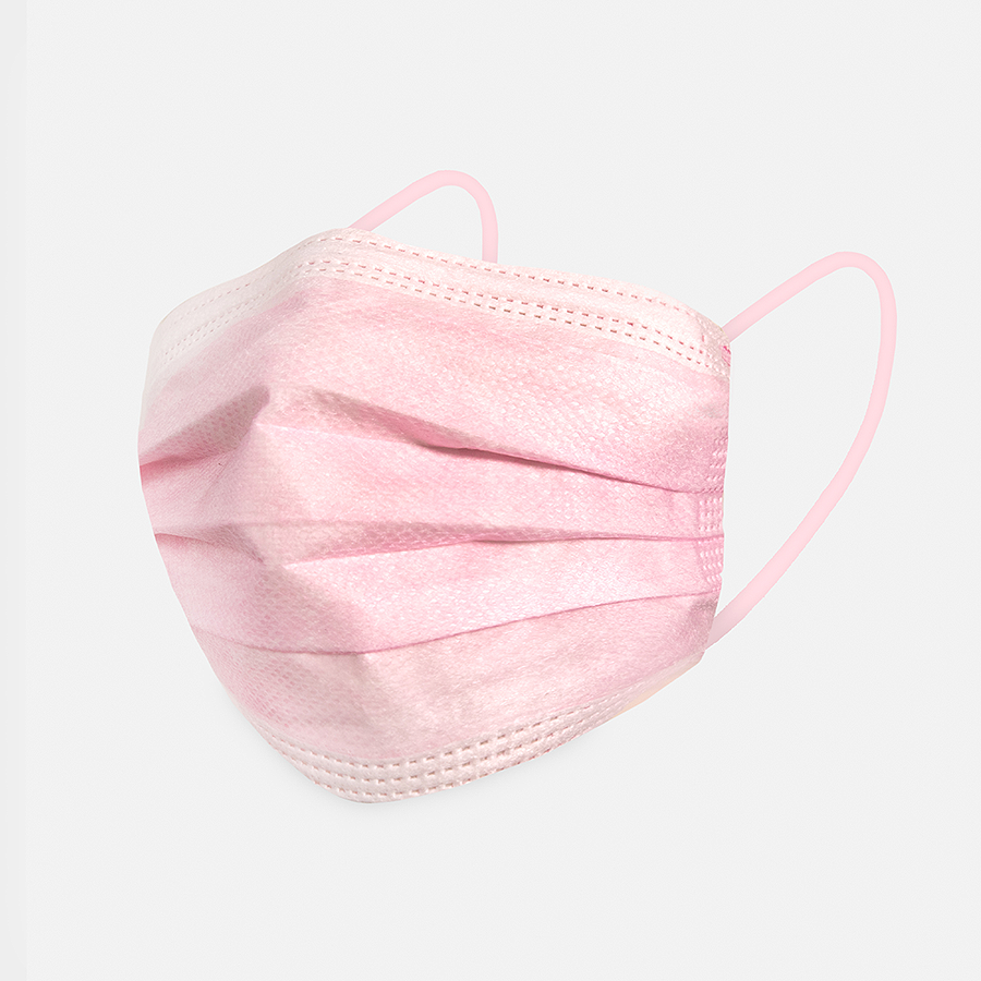 Pink Face Masks 50pk <br> 3ply Disposable, Non-Medical