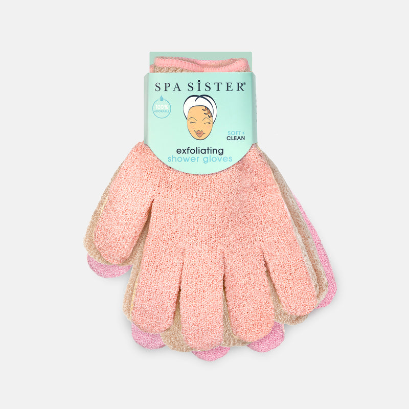 Exfoliating Shower Gloves - Three Pairs