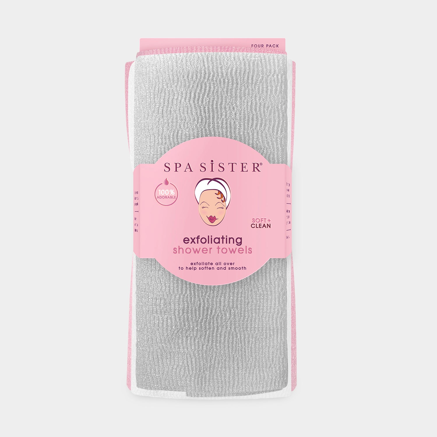 Exfoliating Shower Towels - 4PK