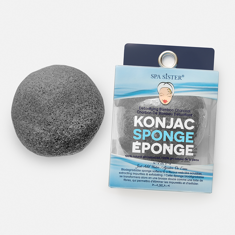 Teardrop Konjac Sponge - Bamboo Charcoal - Anti-bacterial