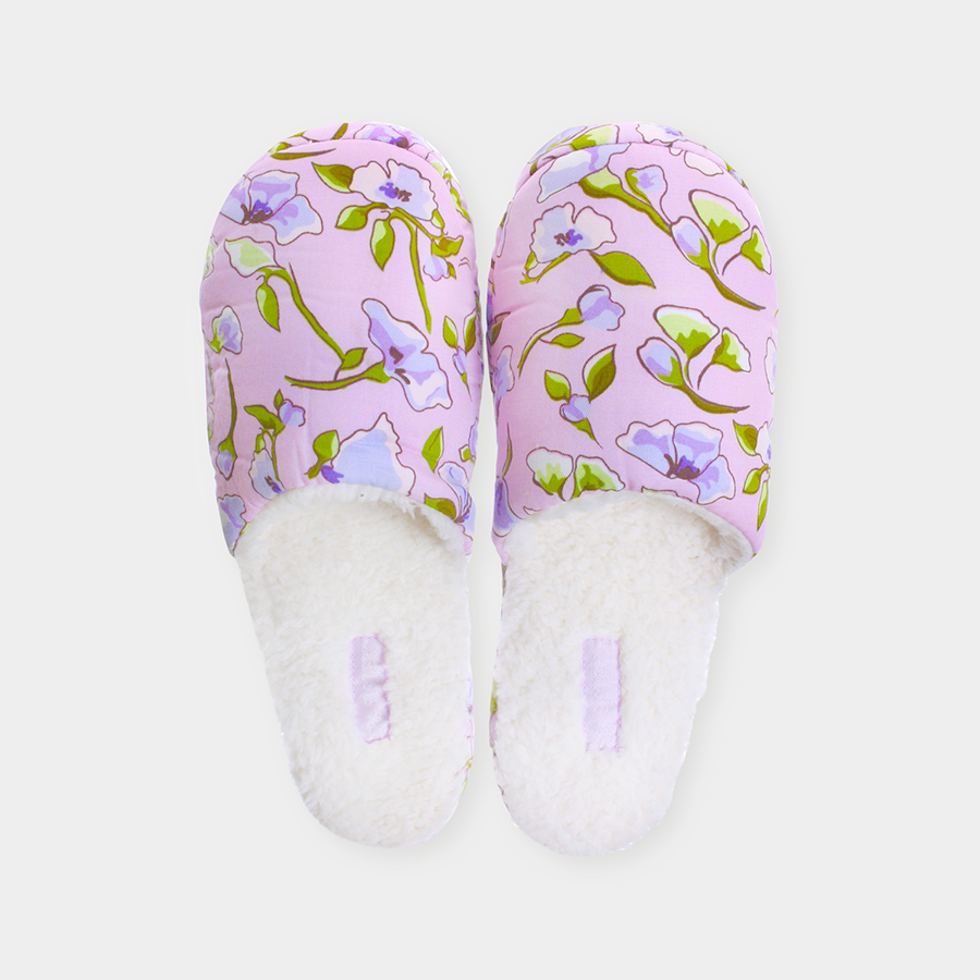 Floral Slippers - Lavender Garden