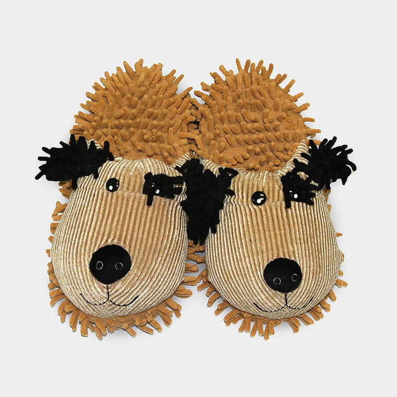 Just for Fun Plush Slippers - Dog