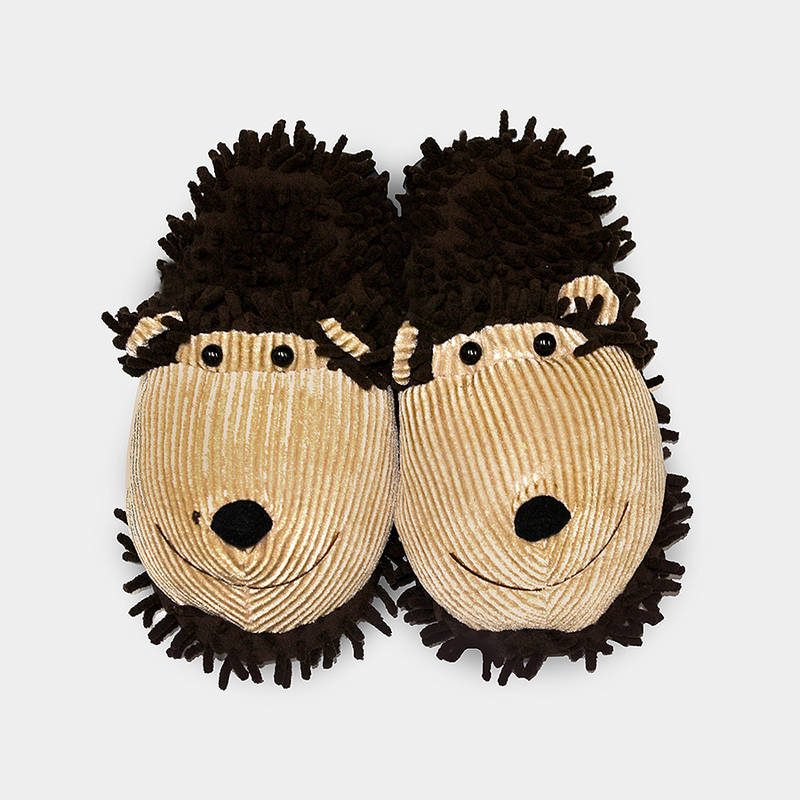 Just for Fun Plush Slippers - Monkey