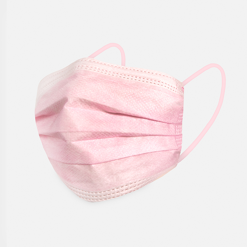 Pink Face Masks 50pk <br> 3ply Disposable, Non-Medical