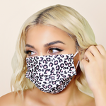 Pink Leopard Face Masks 5pk <br> 3ply Disposable, Non-Medical