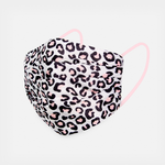 Pink Leopard Face Masks 5pk <br> 3ply Disposable, Non-Medical