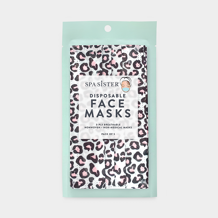 Leopard Adults Disposable Face Masks - Level 3 - Bag of 30