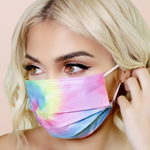 Tie Dye Face Masks 5pk <br> 3ply Disposable, Non-Medical