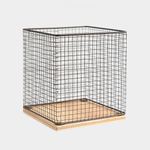 Farmhouse Chicken Wire & Wood Basket<BR>(Filler Not Included)